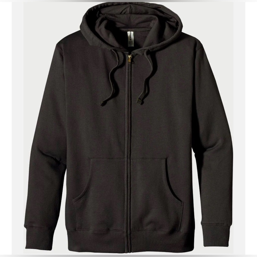 Econscious Hemp Blend Zip Hoodie Black‎ Medium NWOT Organic Cotton YKK